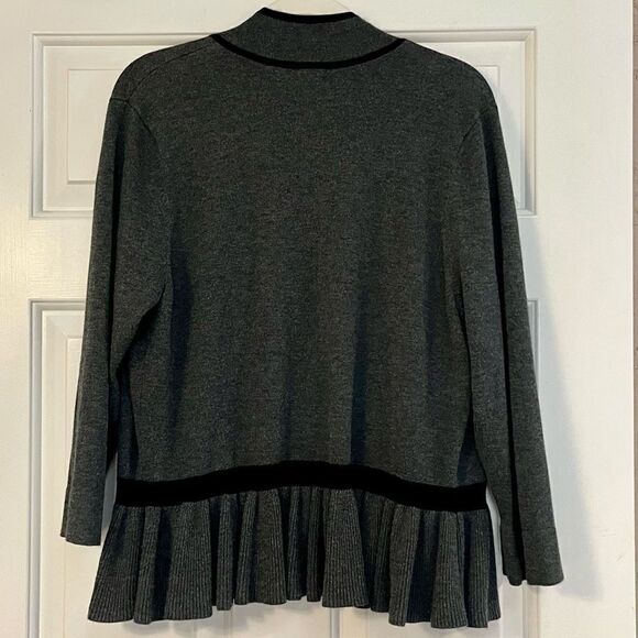 Cato Women Gray Cardigan Black Outline 14/16W - Picture 4 of 10